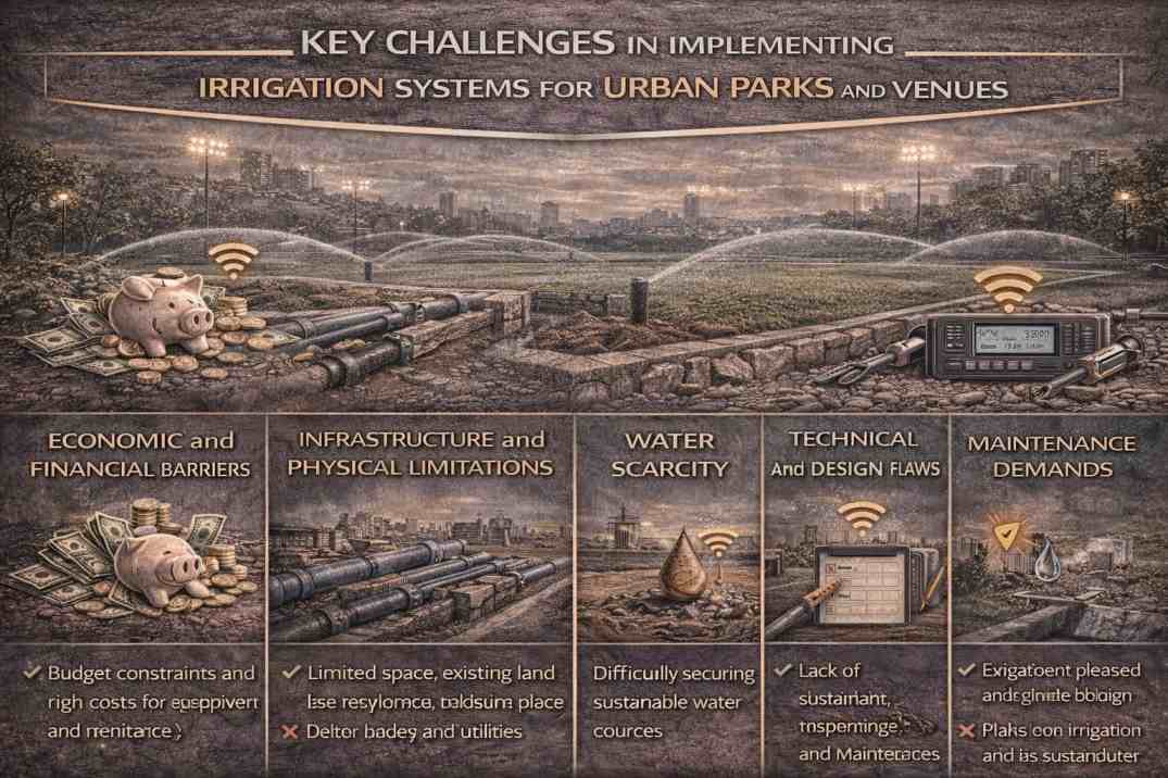 Key Challenges in Implementing Irrigation Systems for Urban Parks and Venues