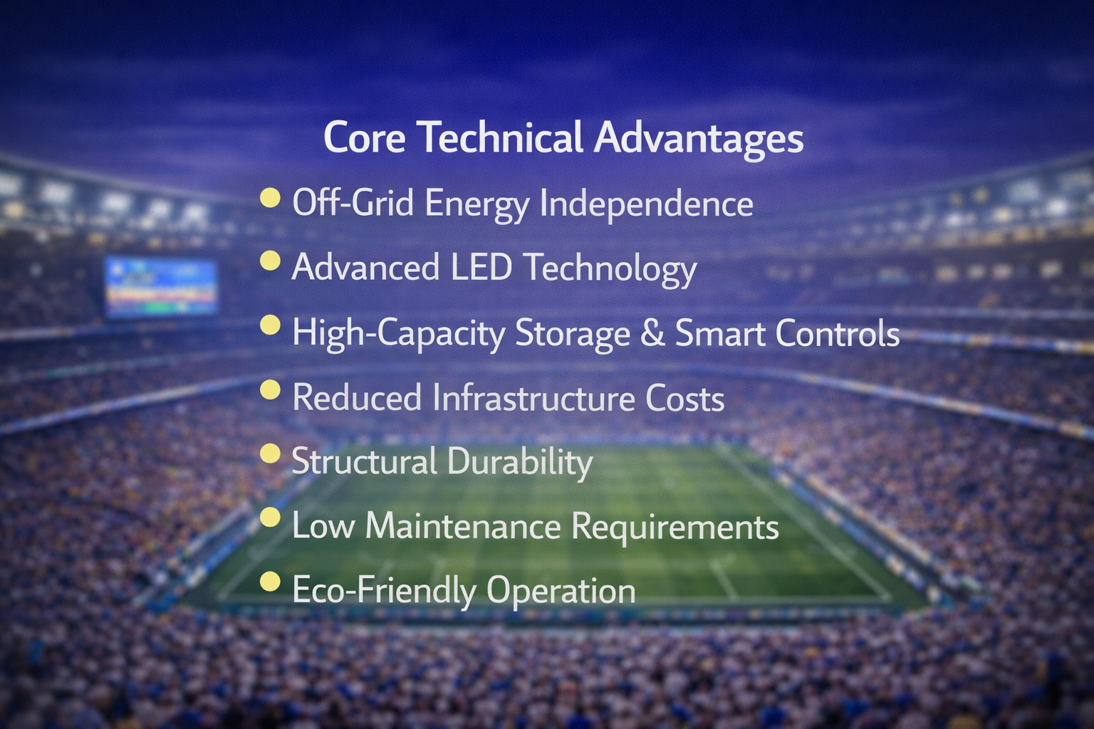 Technical Advantages of Solar High Mast Systems