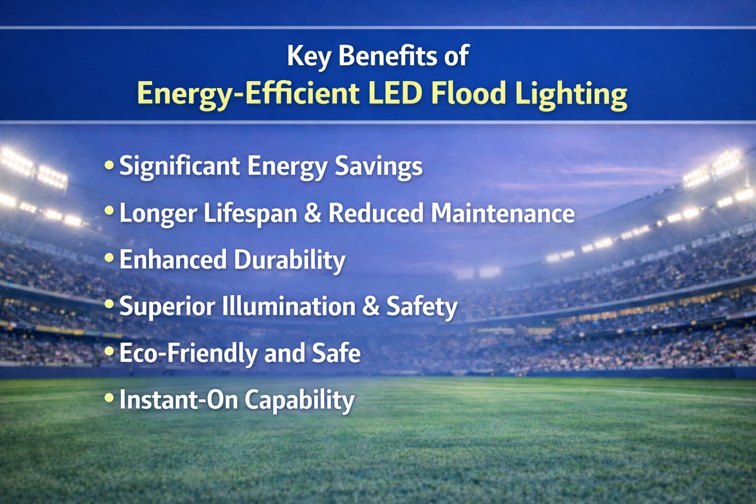 Key Benefits of Energy-Efficient LED Flood Lighting