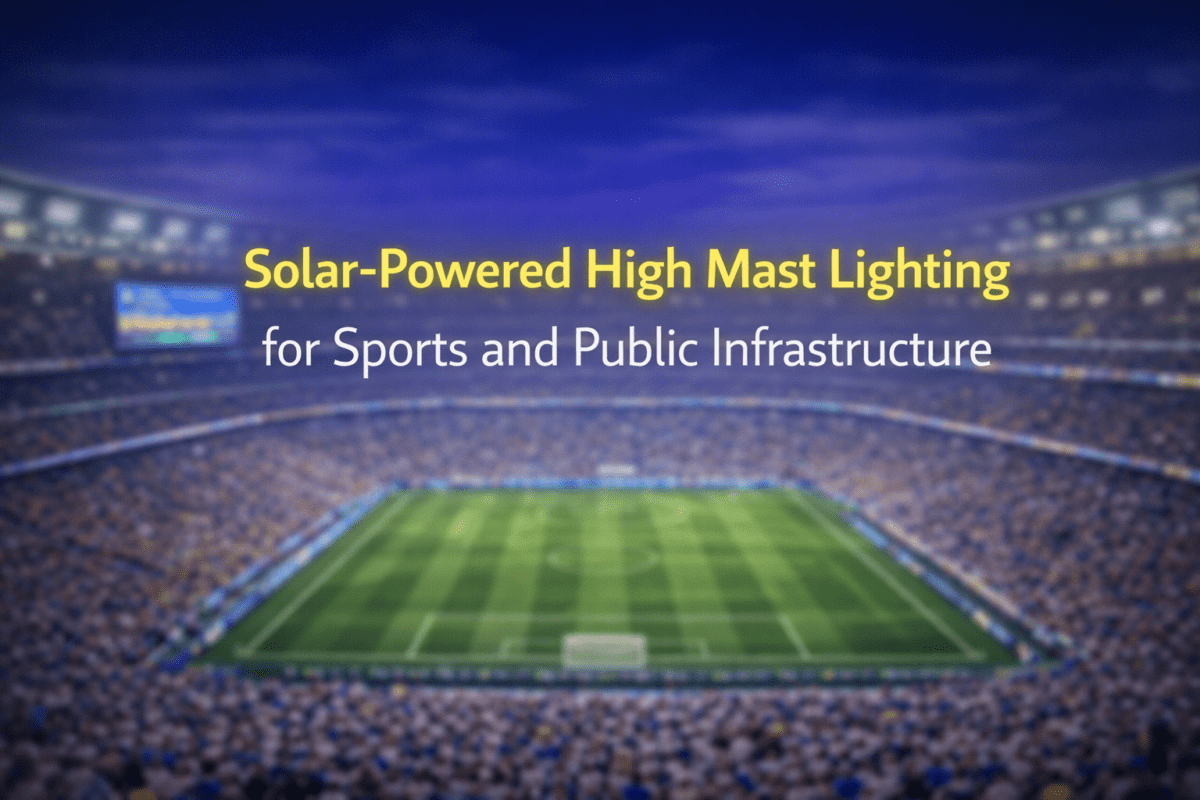Solar-Powered High Mast Lighting for Sports and Public Infrastructure